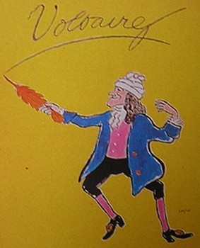 caricature de Voltaire